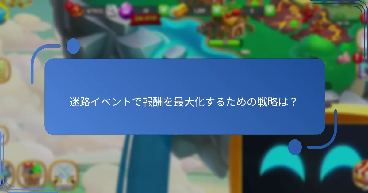 迷路イベントで報酬を最大化するための戦略は？